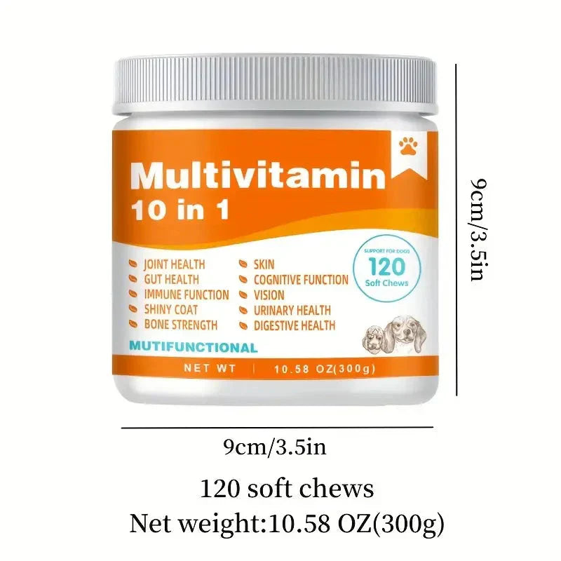 120pcs 10 In 1 Dog Multivitamin, Multifunctional Supplements For Dogs Petzymart