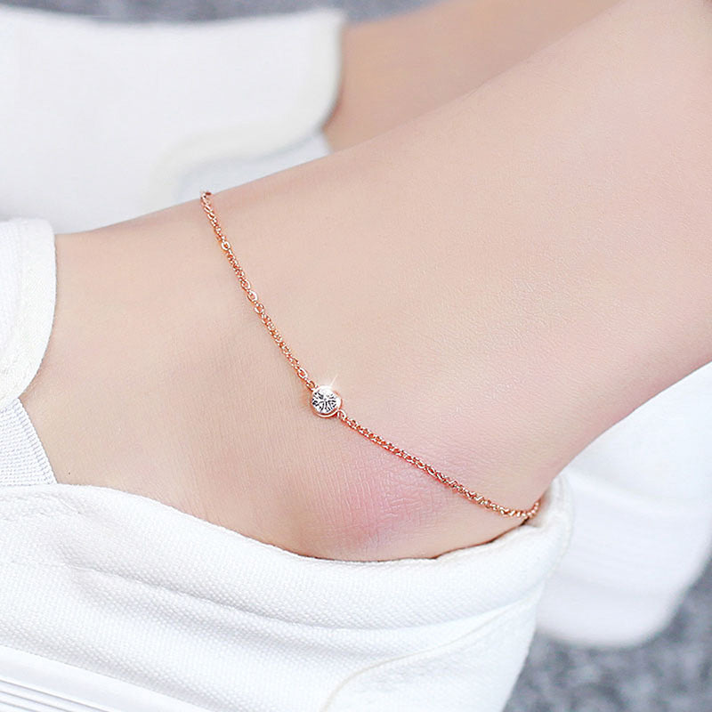 Simple Stainless Steel Anklets