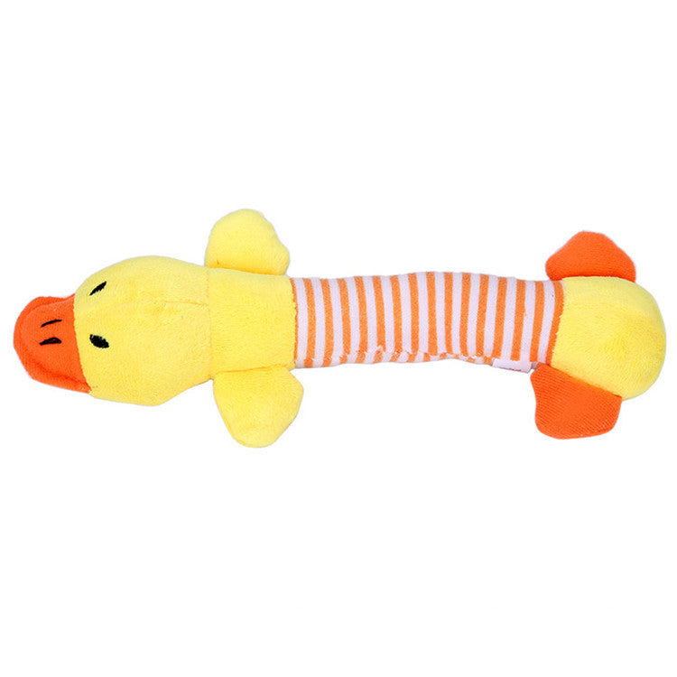 Striped Pink Duck Vocal Dog Toy