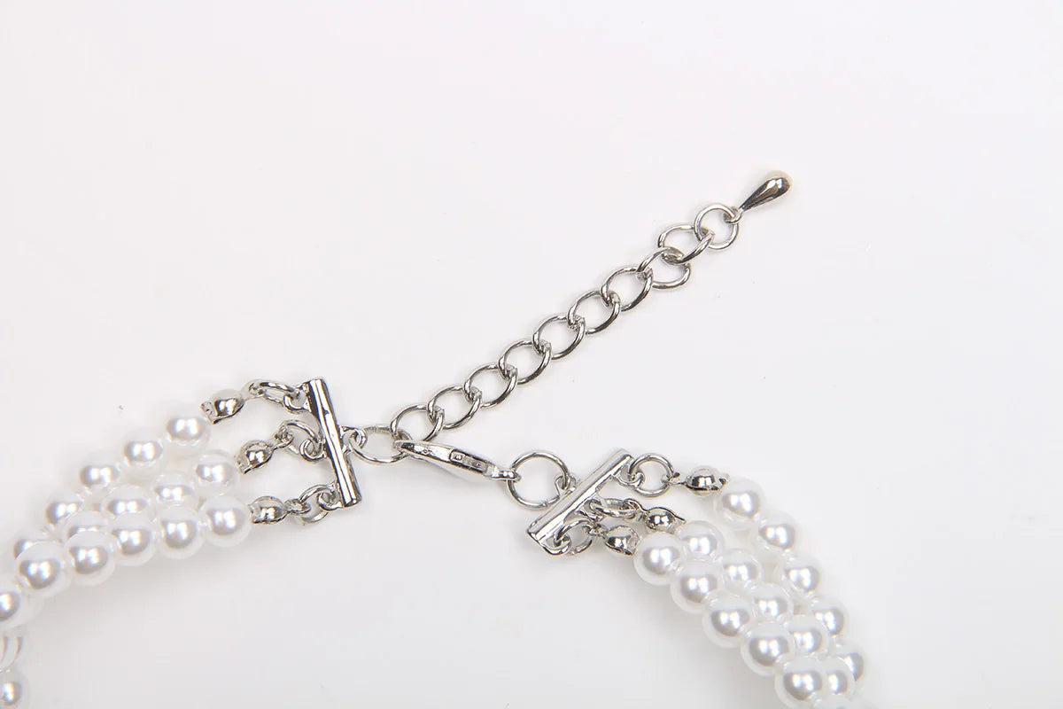 3 Rows Dog Pet Pearls Necklace Collar Petzymart