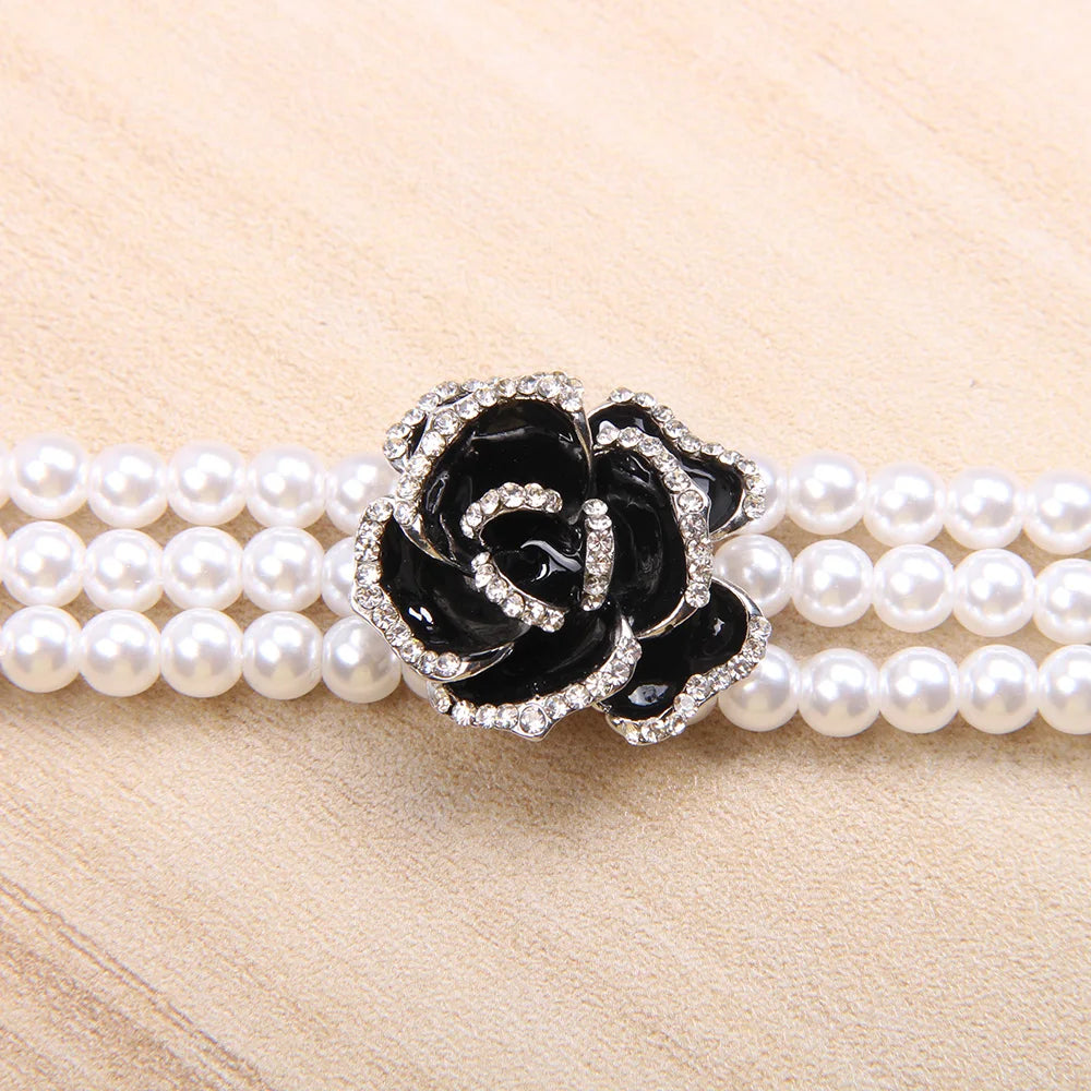 3 Rows Dog Pet Pearls Necklace Collar Petzymart