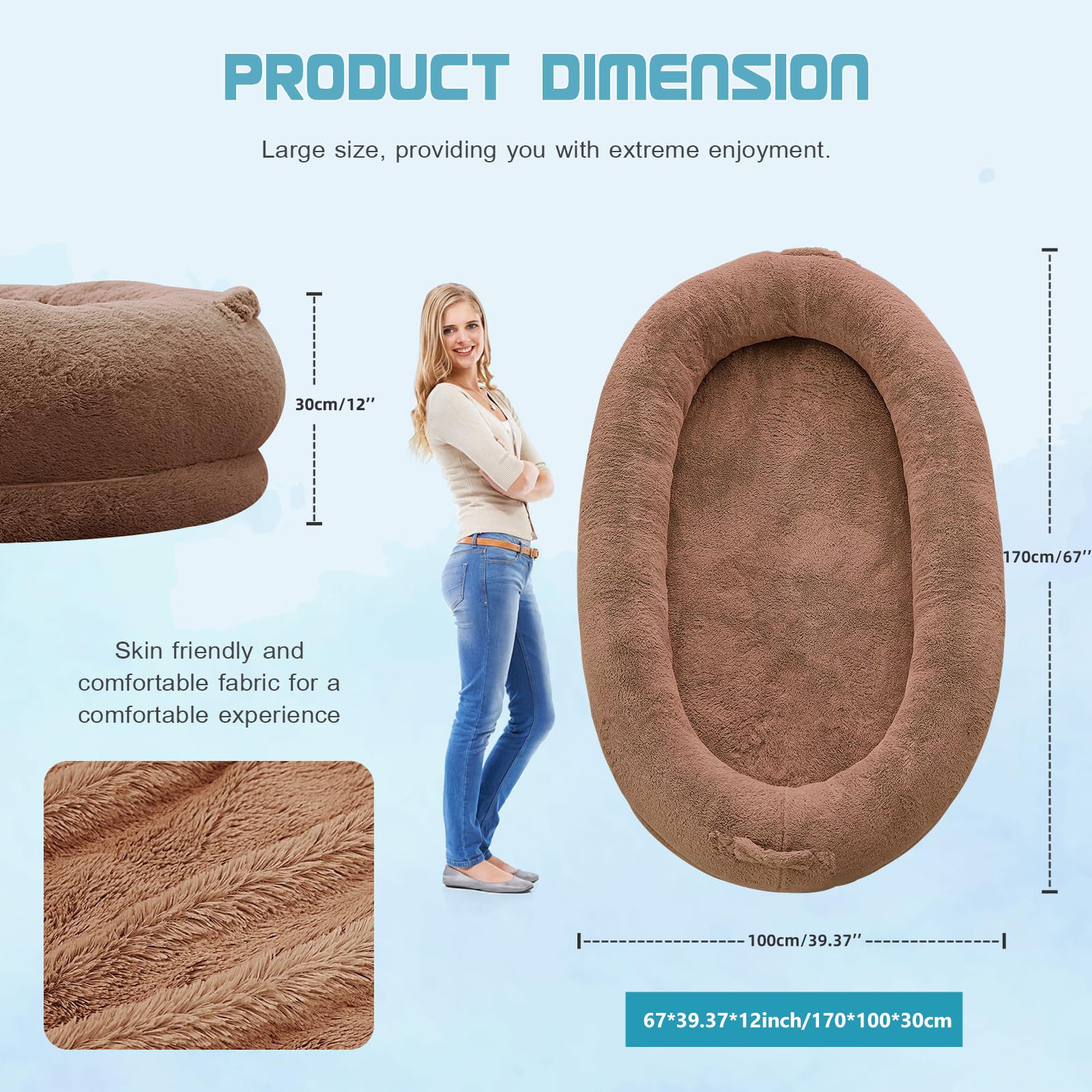 Pets Washable Faux Fur Bed