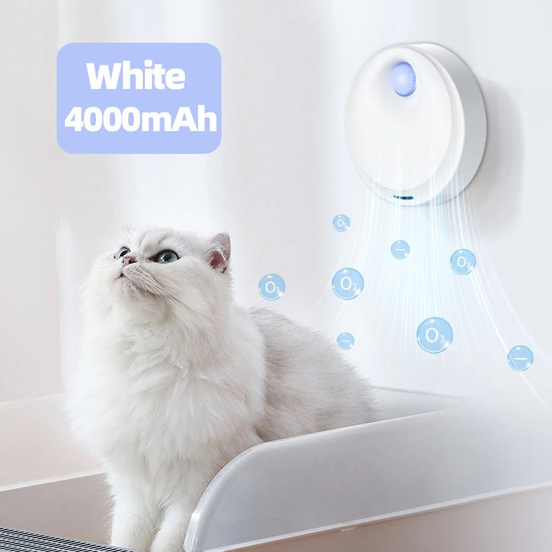 4000mAh Smart Cat Odor Purifier For Cat Litter Box Deodorizer Petzymart