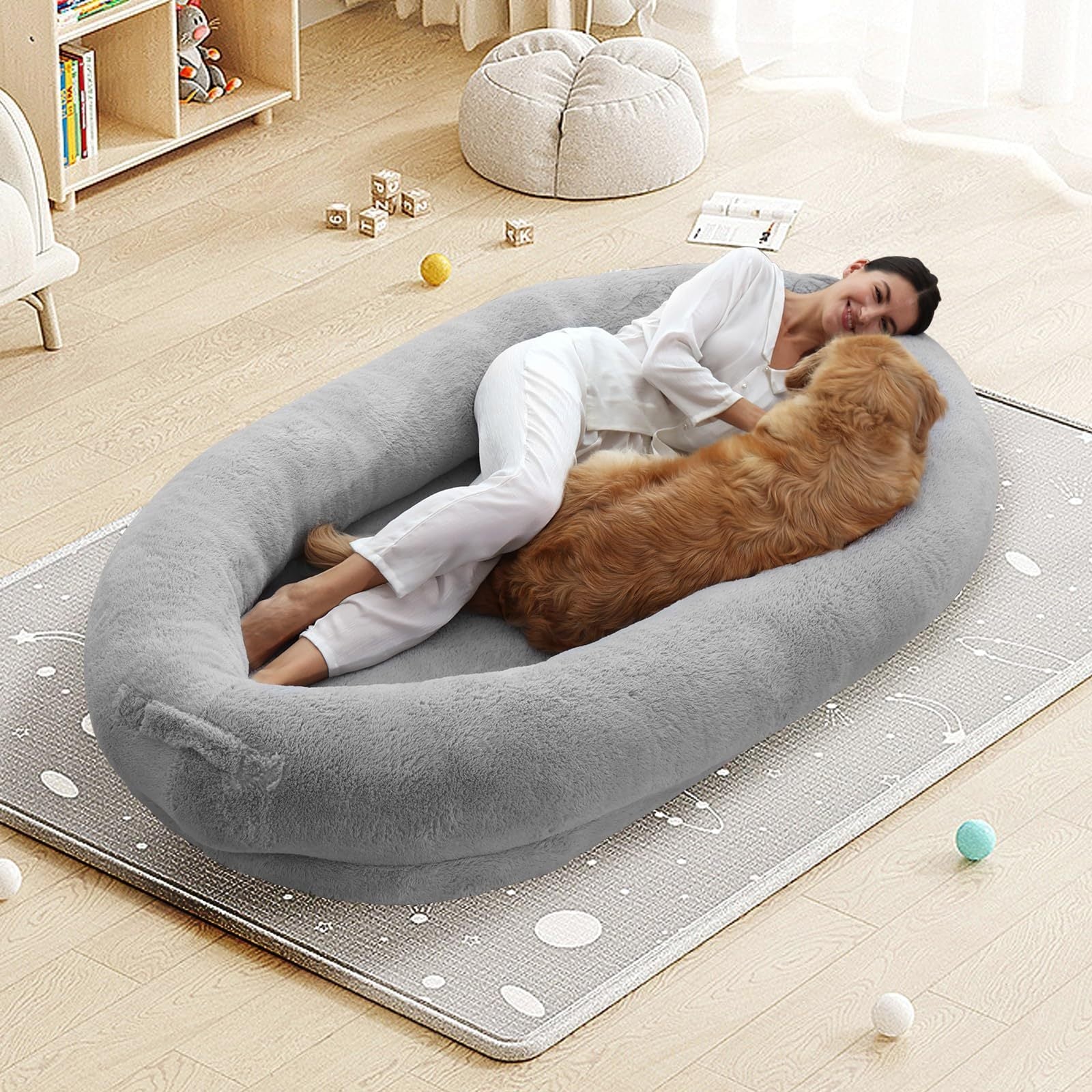 Pets Washable Faux Fur Bed