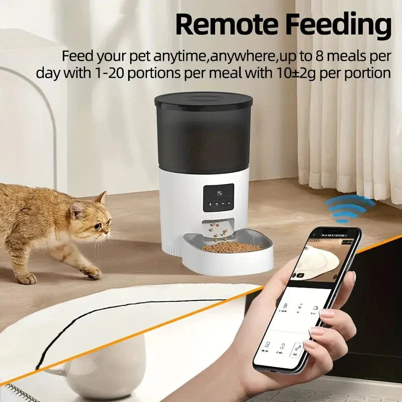 Automatic Pet Feeder With Camera Dog Food Dispenser Smart WiFi Remote Control Petzymart