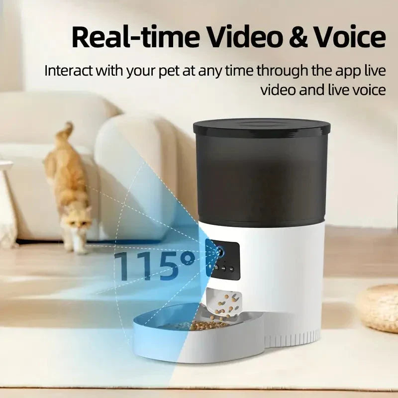 Automatic Pet Feeder With Camera Dog Food Dispenser Smart WiFi Remote Control Petzymart