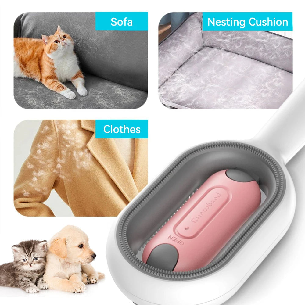 Cat Cleaning Floating Hair Removal Comb with Disposable Wipes Petzymart