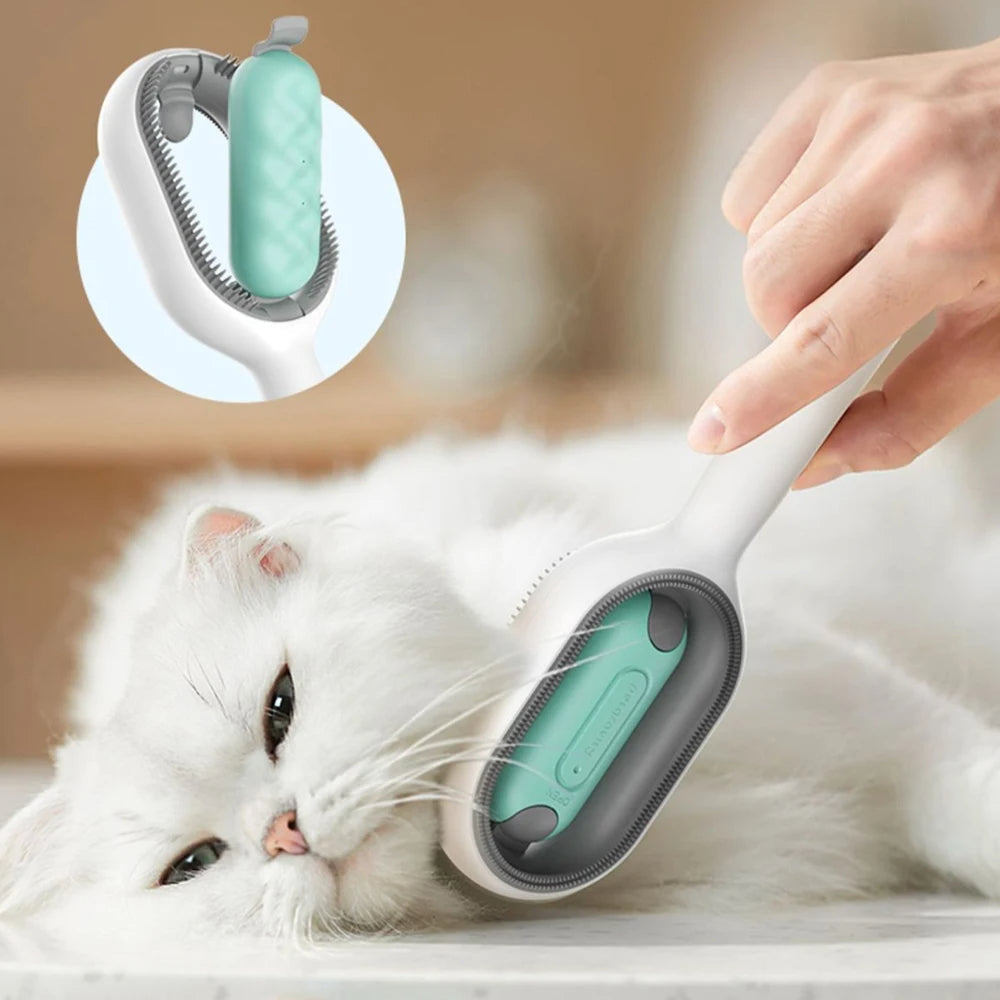Cat Cleaning Floating Hair Removal Comb with Disposable Wipes Petzymart