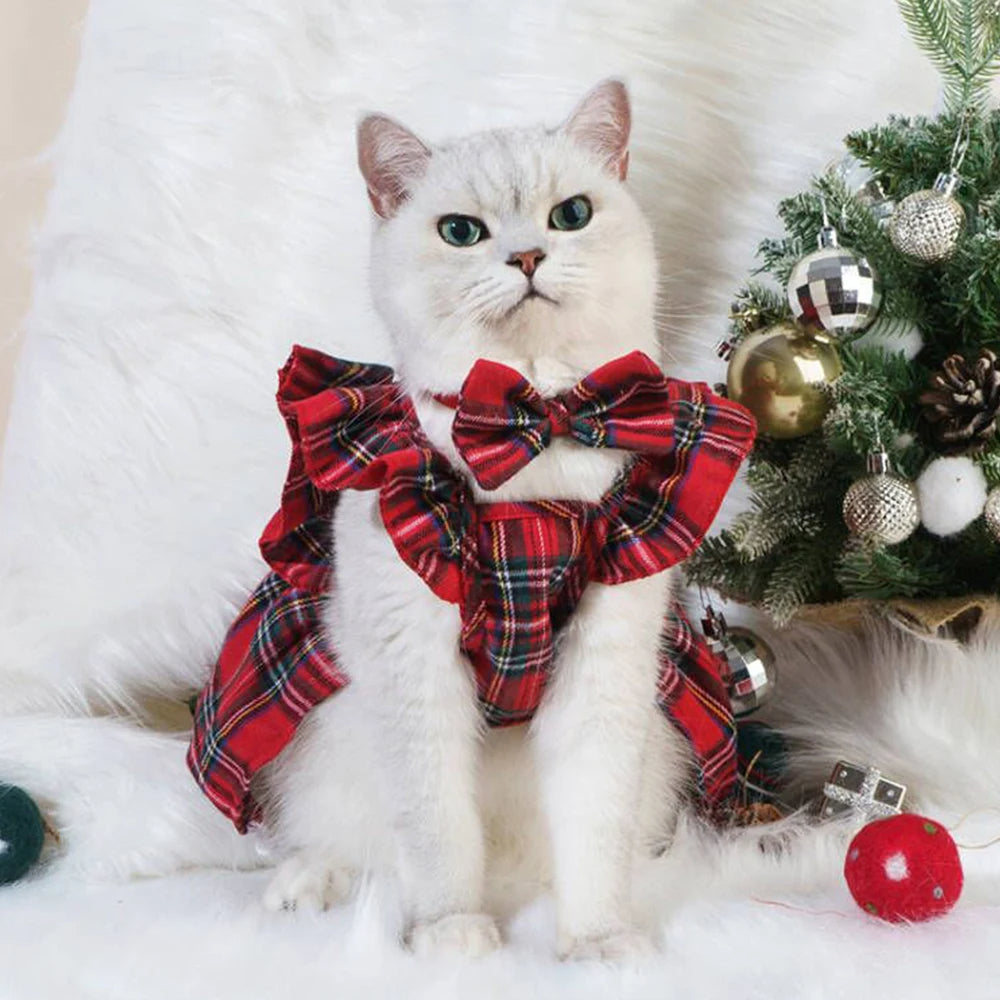 Cat Skirt Pet Christmas Clothes Silver Fox Petzymart