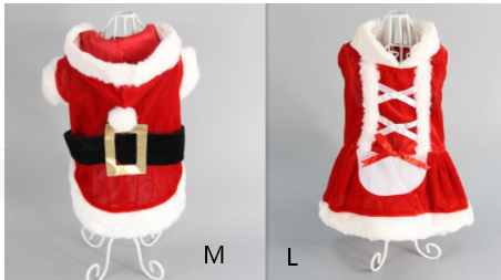Christmas Dog Clothes Pet Vest Shirt Dog Winter Dress Warm Coat Jacket Clothing For Small Dogs Dress Petzymart