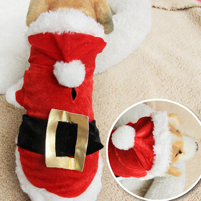 Christmas Dog Clothes Pet Vest Shirt Dog Winter Dress Warm Coat Jacket Clothing For Small Dogs Dress Petzymart
