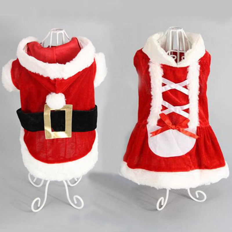 Christmas Dog Clothes Pet Vest Shirt Dog Winter Dress Warm Coat Jacket Clothing For Small Dogs Dress Petzymart