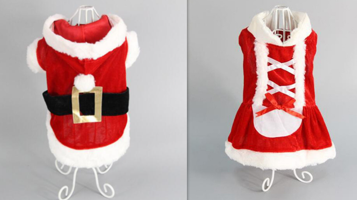 Christmas Dog Clothes Pet Vest Shirt Dog Winter Dress Warm Coat Jacket Clothing For Small Dogs Dress Petzymart