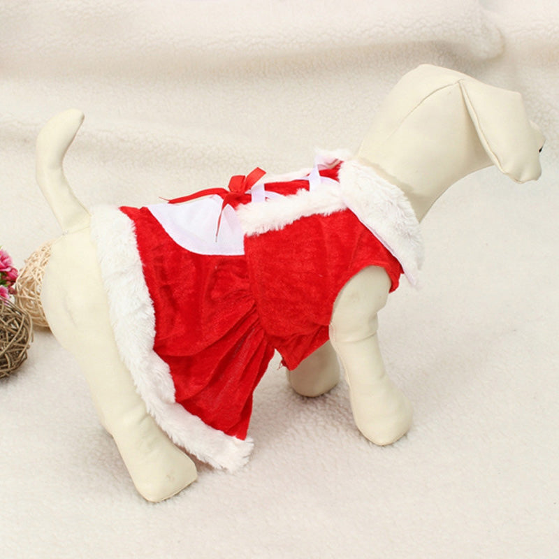 Christmas Dog Clothes Pet Vest Shirt Dog Winter Dress Warm Coat Jacket Clothing For Small Dogs Dress Petzymart