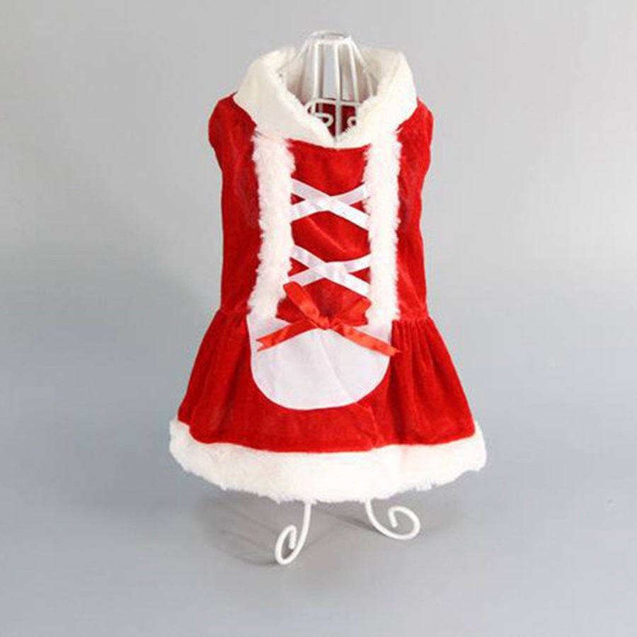 Christmas Dog Clothes Pet Vest Shirt Dog Winter Dress Warm Coat Jacket Clothing For Small Dogs Dress Petzymart