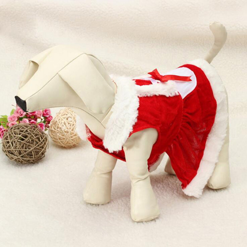 Christmas Dog Clothes Pet Vest Shirt Dog Winter Dress Warm Coat Jacket Clothing For Small Dogs Dress Petzymart