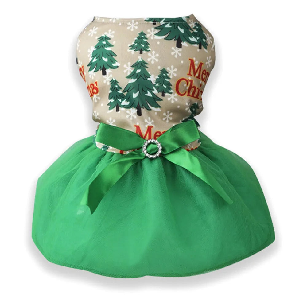 Christmas Dog Fancy Princess Puppy Dress Petzymart