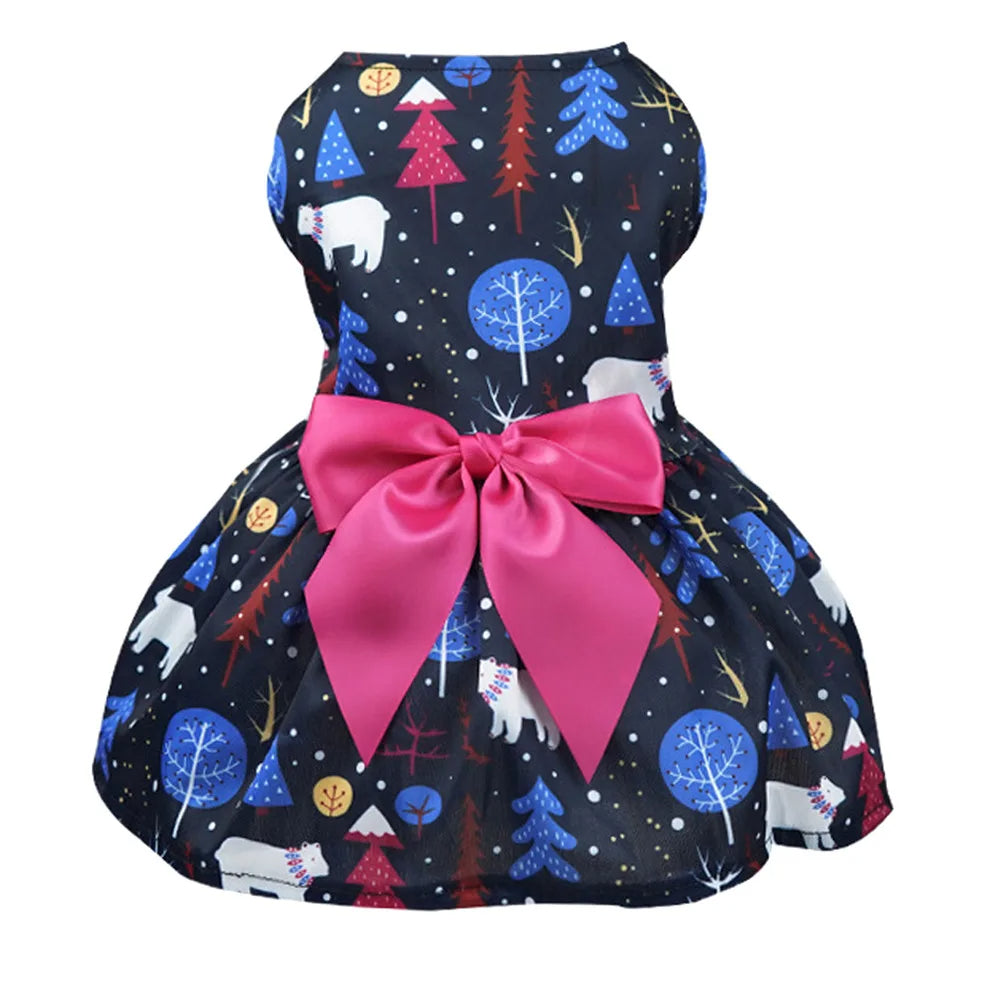 Christmas Dog Fancy Princess Puppy Dress Petzymart