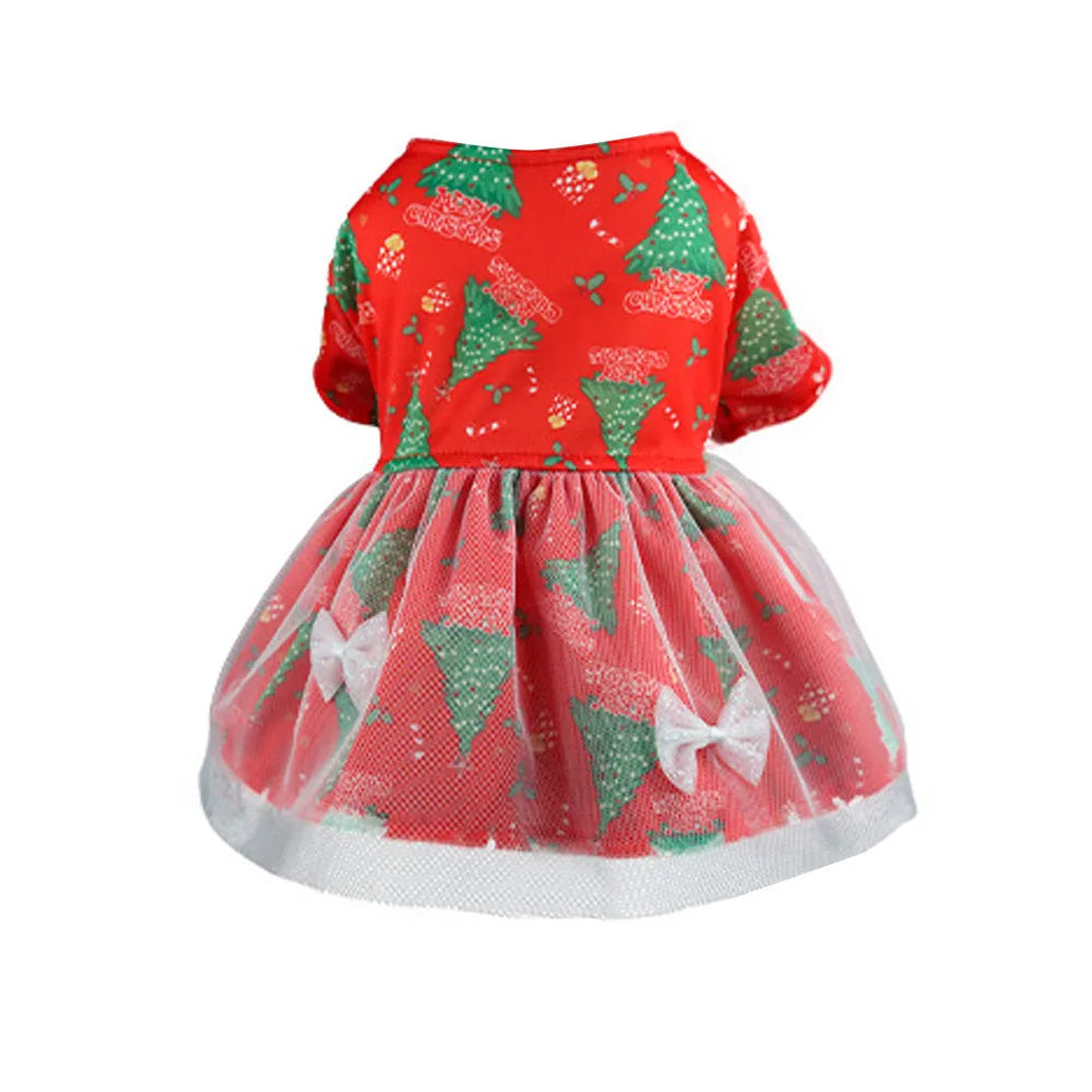 Christmas Dog Fancy Princess Puppy Dress Petzymart