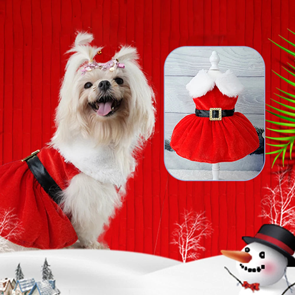 Christmas Dog Fancy Princess Puppy Dress Petzymart