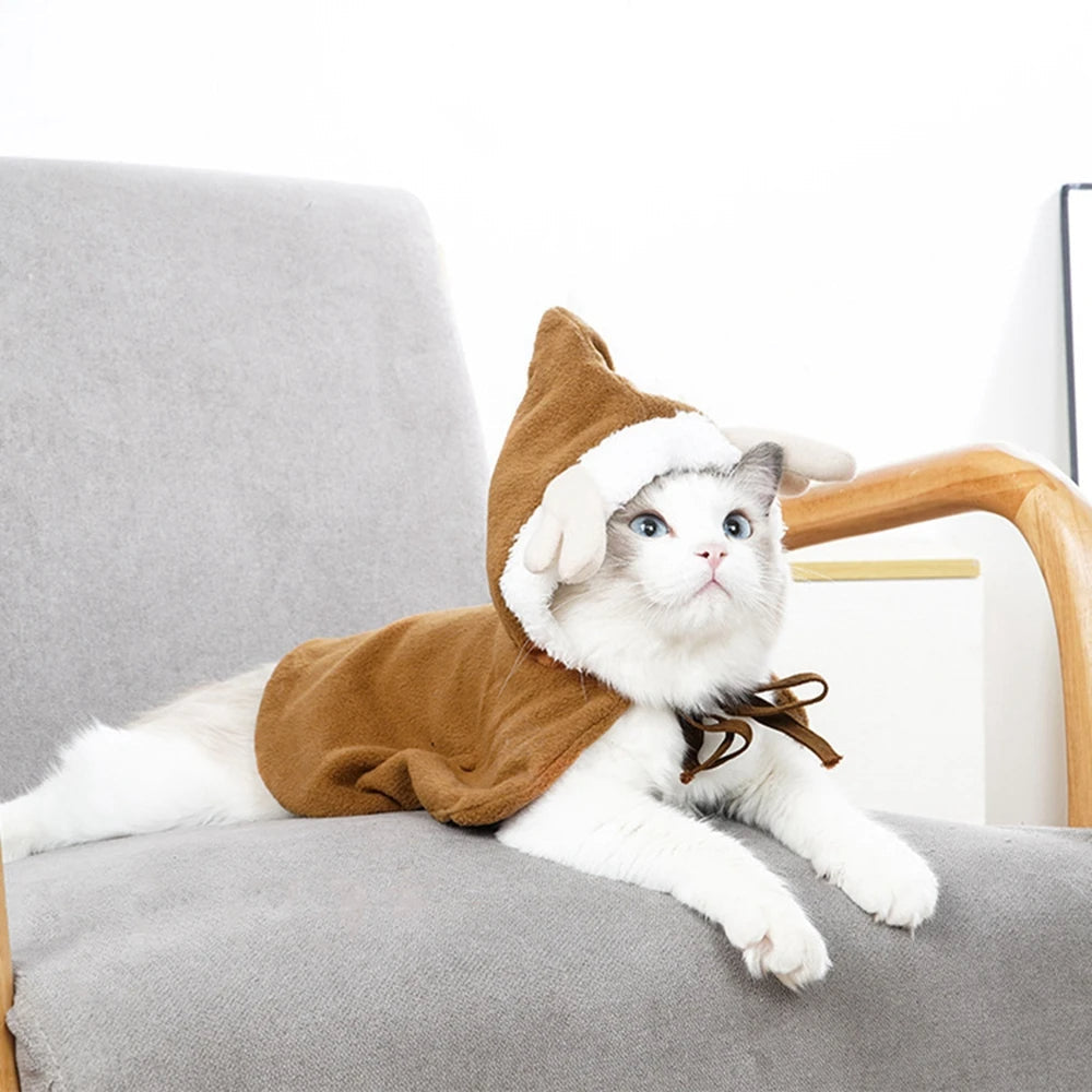Christmas Pet Cloak Santa Cosplay Elk Costume Petzymart