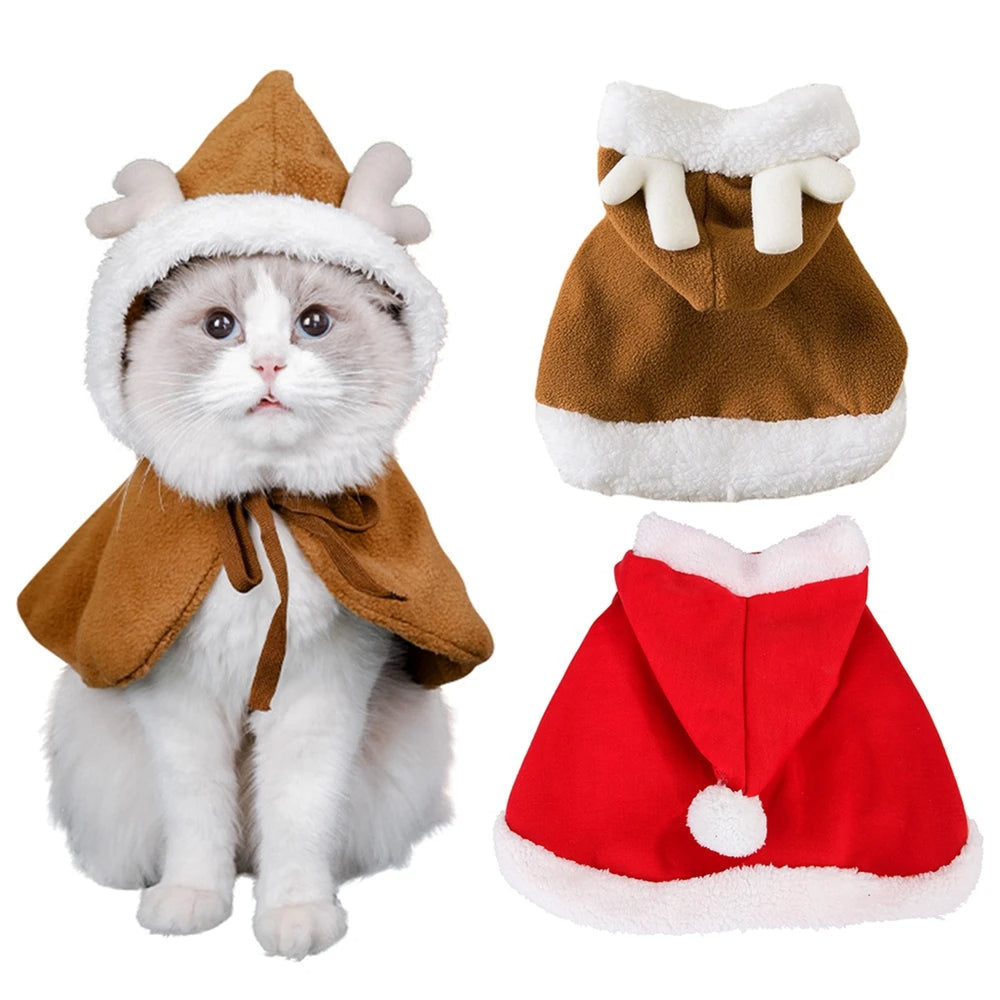Christmas Pet Cloak Santa Cosplay Elk Costume Petzymart