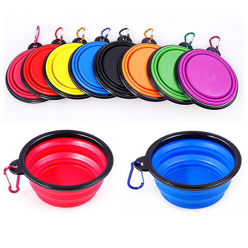 Collapsible Pet Silicone Dog Food Water Bowl Outdoor Petzymart