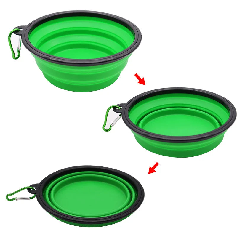 Collapsible Pet Silicone Dog Food Water Bowl Outdoor Petzymart