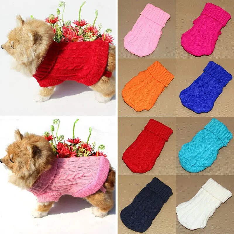 Cosy Dog Cat Sweater Clothing Winter Turtleneck Petzymart