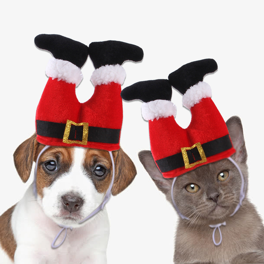 Dog Cat Christmas Costume Christmas Hat For Pet Outfit For Small Dogs Cute Fleece Hat Party Event Apparel Funny Clothes Accessory Petzymart