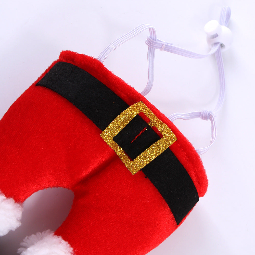 Dog Cat Christmas Costume Christmas Hat For Pet Outfit For Small Dogs Cute Fleece Hat Party Event Apparel Funny Clothes Accessory Petzymart