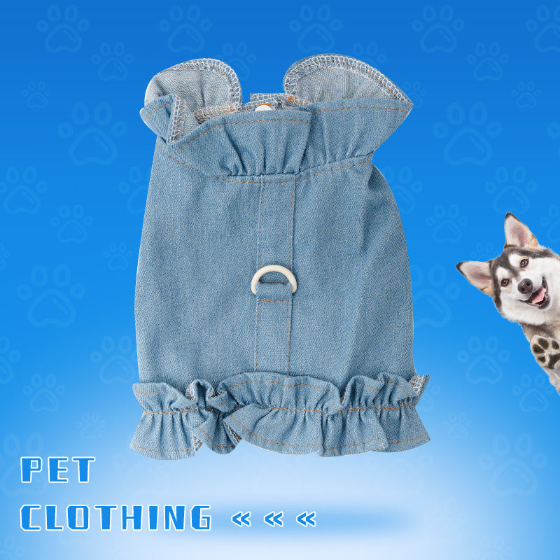 Dog Denim Harness Vest Pet Clothes Puppy Vest Jean Clothing For Small Medium Dogs Chihuahua Fashion Outfit Pet Supplies Petzymart