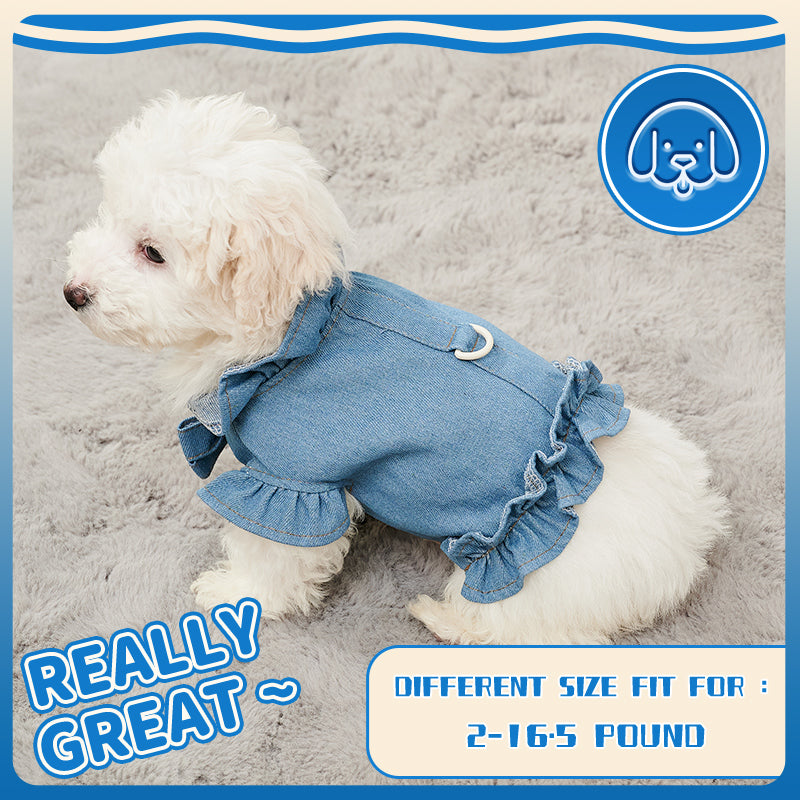 Dog Denim Harness Vest Pet Clothes Puppy Vest Jean Clothing For Small Medium Dogs Chihuahua Fashion Outfit Pet Supplies Petzymart