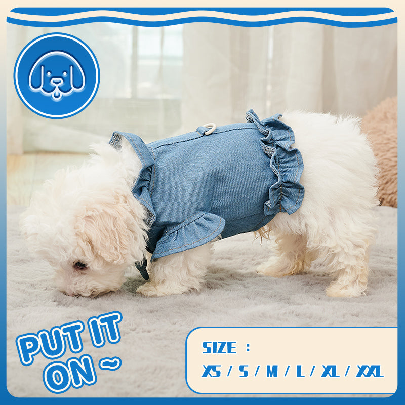 Dog Denim Harness Vest Pet Clothes Puppy Vest Jean Clothing For Small Medium Dogs Chihuahua Fashion Outfit Pet Supplies Petzymart
