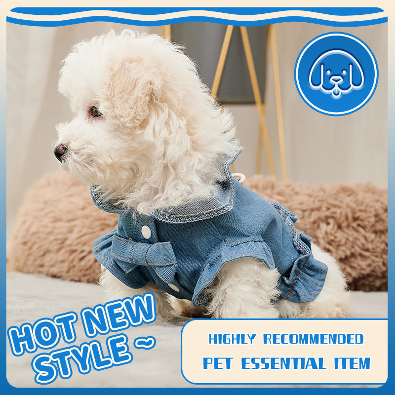 Dog Denim Harness Vest Pet Clothes Puppy Vest Jean Clothing For Small Medium Dogs Chihuahua Fashion Outfit Pet Supplies Petzymart