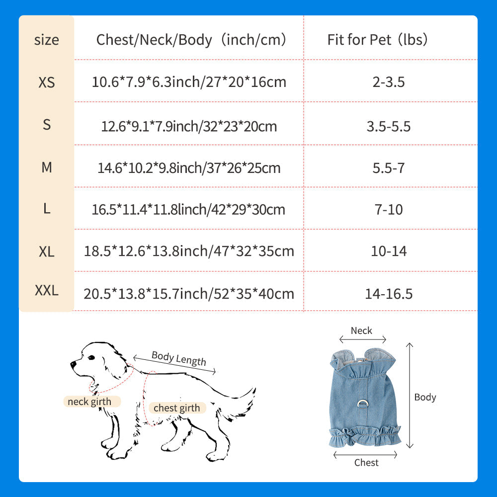 Dog Denim Harness Vest Pet Clothes Puppy Vest Jean Clothing For Small Medium Dogs Chihuahua Fashion Outfit Pet Supplies Petzymart