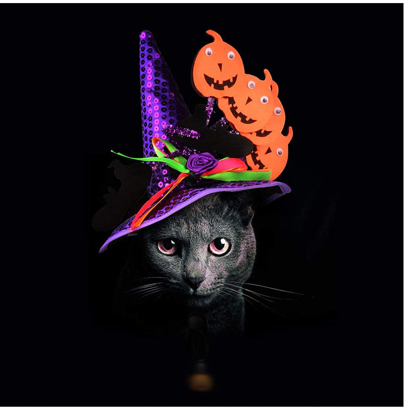 Dogs Cats Halloween Hats Pumpkin Headgear Petzymart