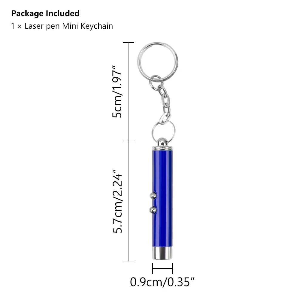 Funny Cat Chaser Pointer Toy LED Pen Light Visible Beam Keychain Petzymart