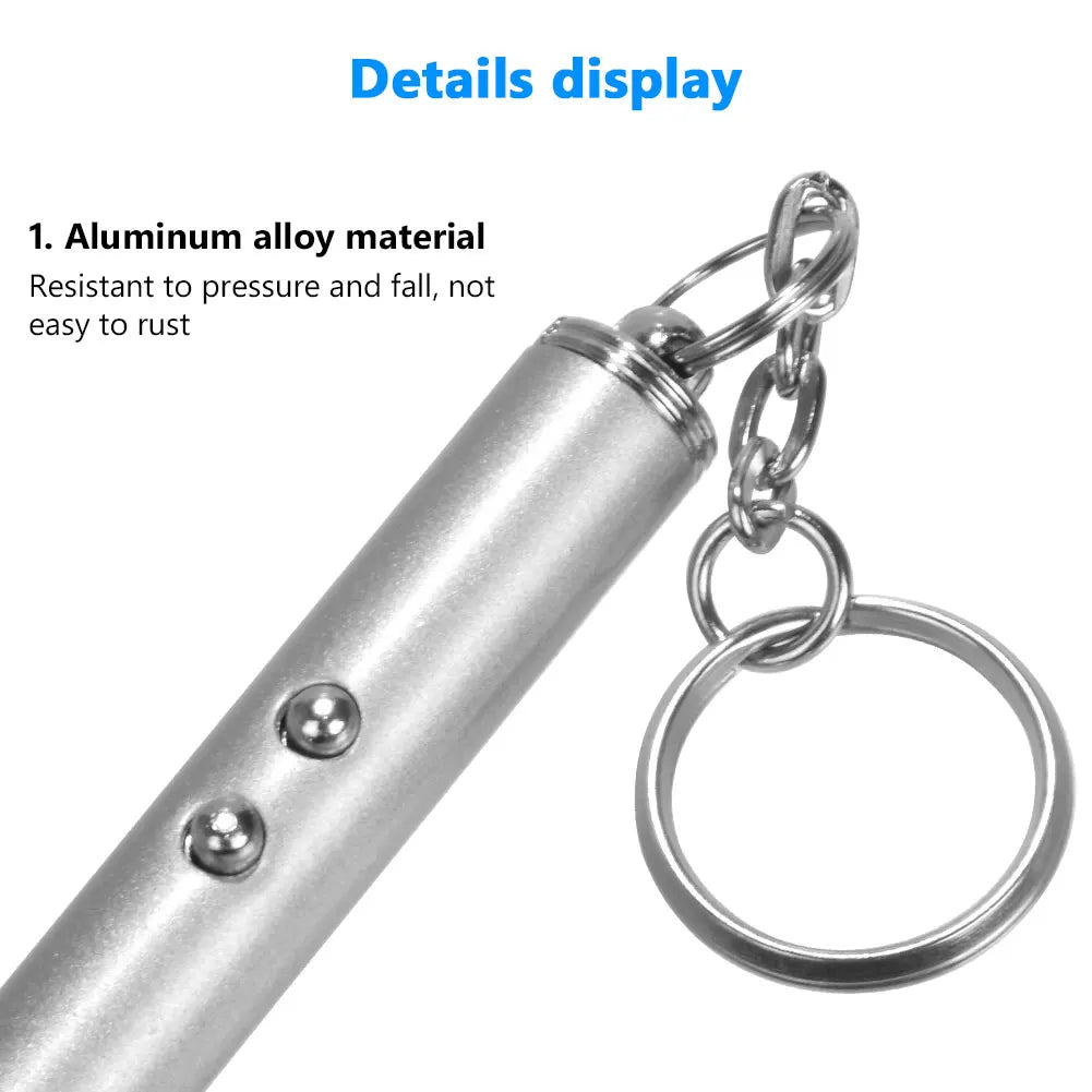 Funny Cat Chaser Pointer Toy LED Pen Light Visible Beam Keychain Petzymart