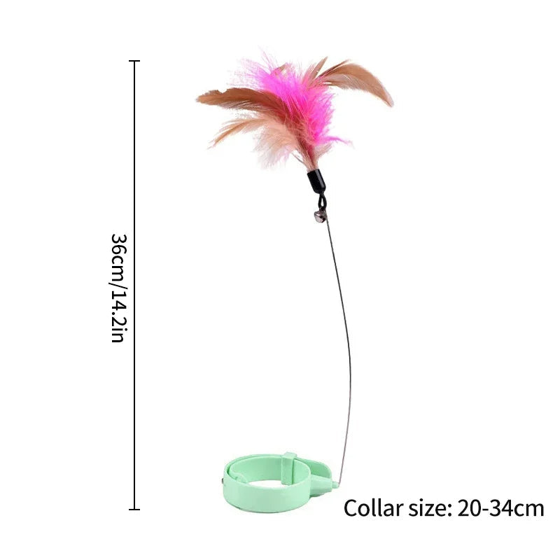 Interactive Cat Toys Cat Teaser Stick Collar Self-hi Game for Cats Petzymart