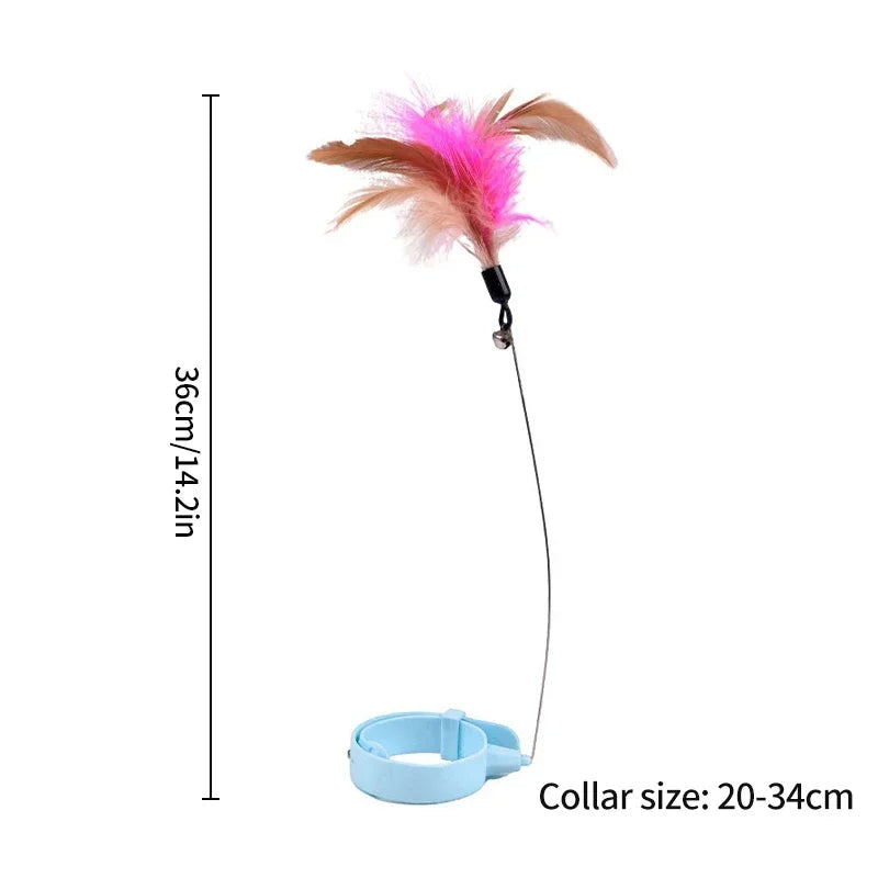 Interactive Cat Toys Cat Teaser Stick Collar Self-hi Game for Cats Petzymart