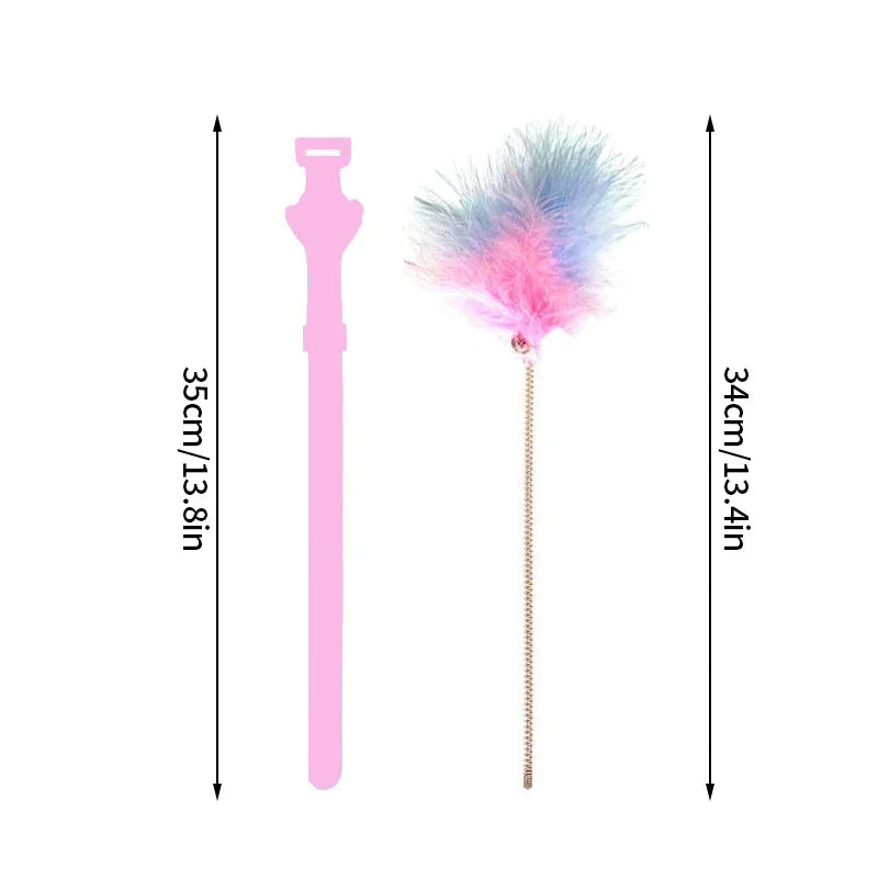 Interactive Cat Toys Cat Teaser Stick Collar Self-hi Game for Cats Petzymart