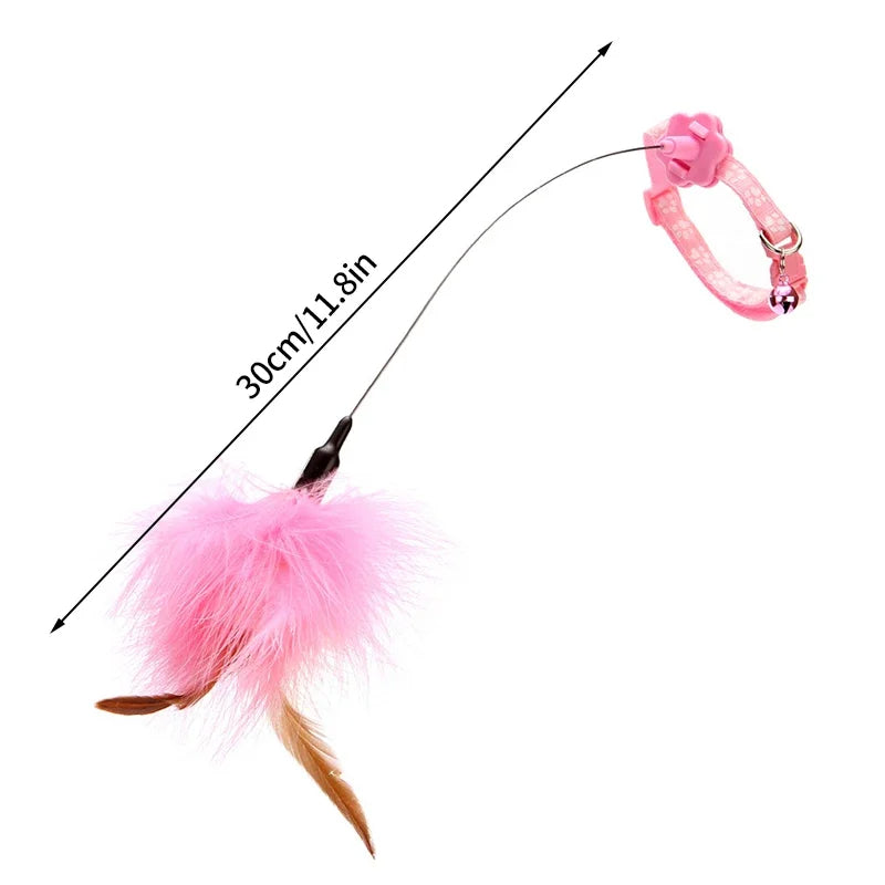 Interactive Cat Toys Cat Teaser Stick Collar Self-hi Game for Cats Petzymart