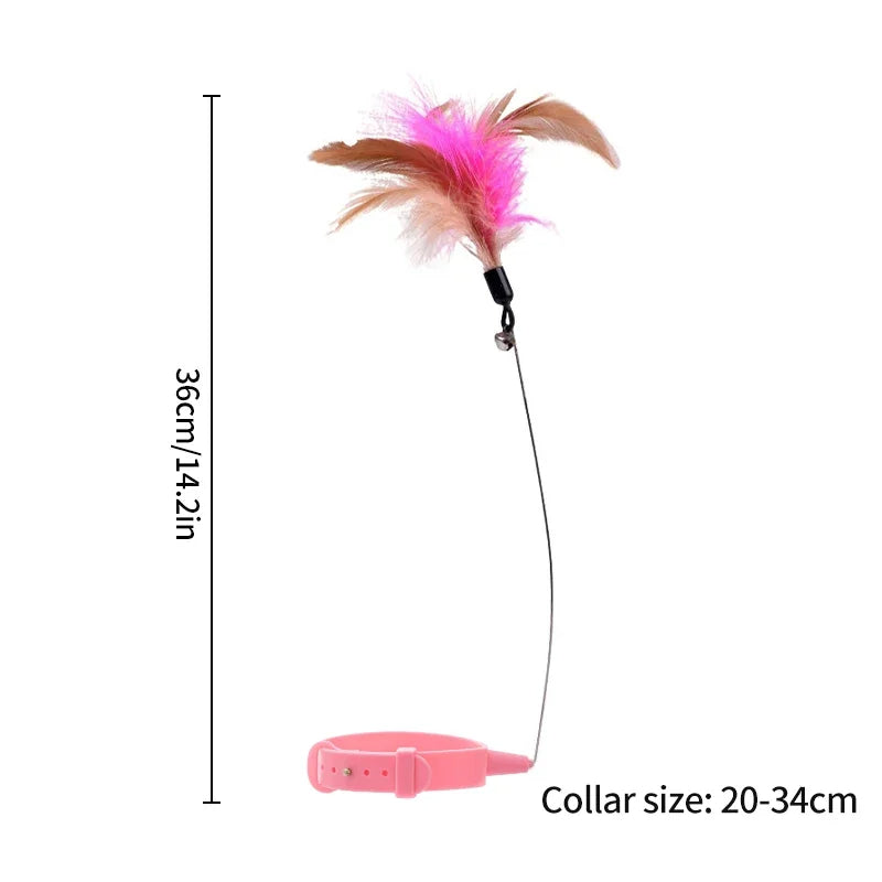 Interactive Cat Toys Cat Teaser Stick Collar Self-hi Game for Cats Petzymart