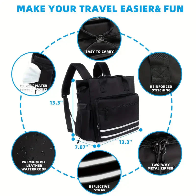 Multi-Functional Dog Travel Backpack with Pockets for Cats, Puppies, and Small Dogs Petzymart