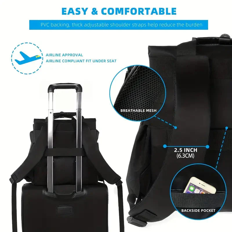 Multi-Functional Dog Travel Backpack with Pockets for Cats, Puppies, and Small Dogs Petzymart