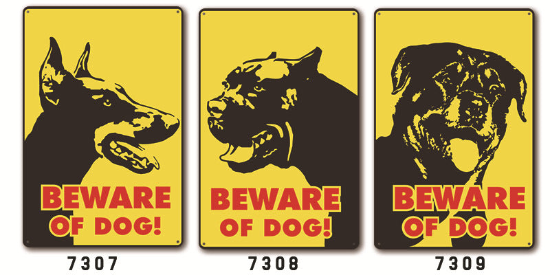 New Beware of Dogs Retro Flat Metal Painting Caution Dogs Yard Garden Sign Warning Sign Petzymart