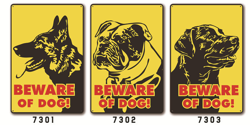 New Beware of Dogs Retro Flat Metal Painting Caution Dogs Yard Garden Sign Warning Sign Petzymart