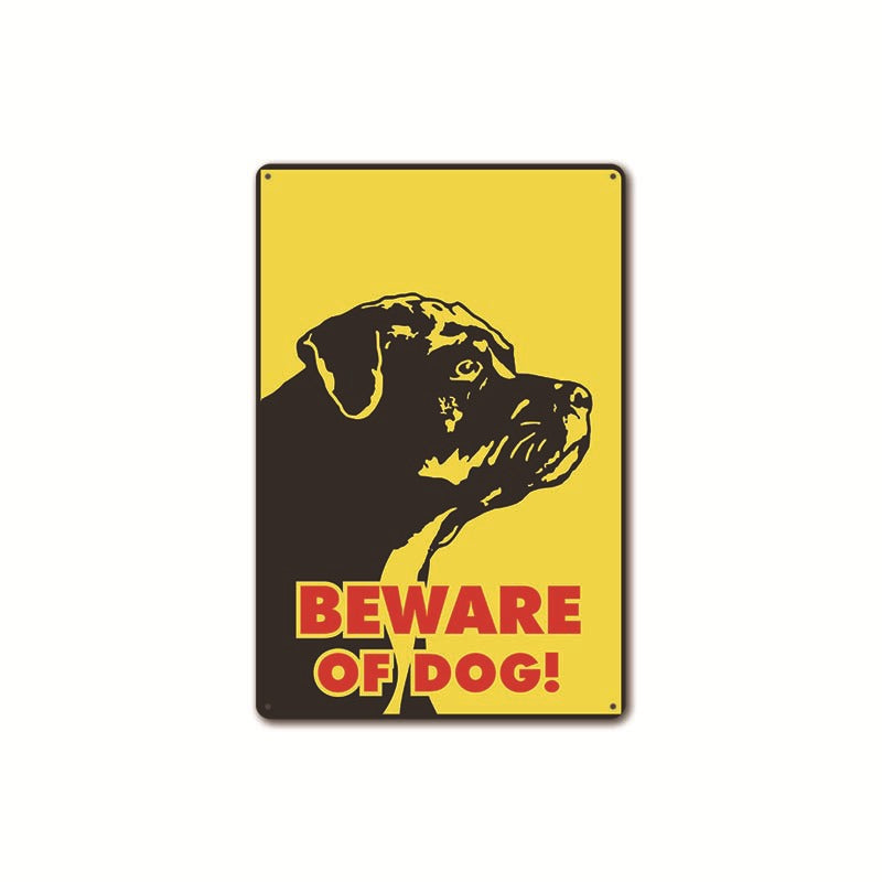 New Beware of Dogs Retro Flat Metal Painting Caution Dogs Yard Garden Sign Warning Sign Petzymart
