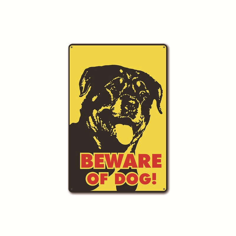 New Beware of Dogs Retro Flat Metal Painting Caution Dogs Yard Garden Sign Warning Sign Petzymart